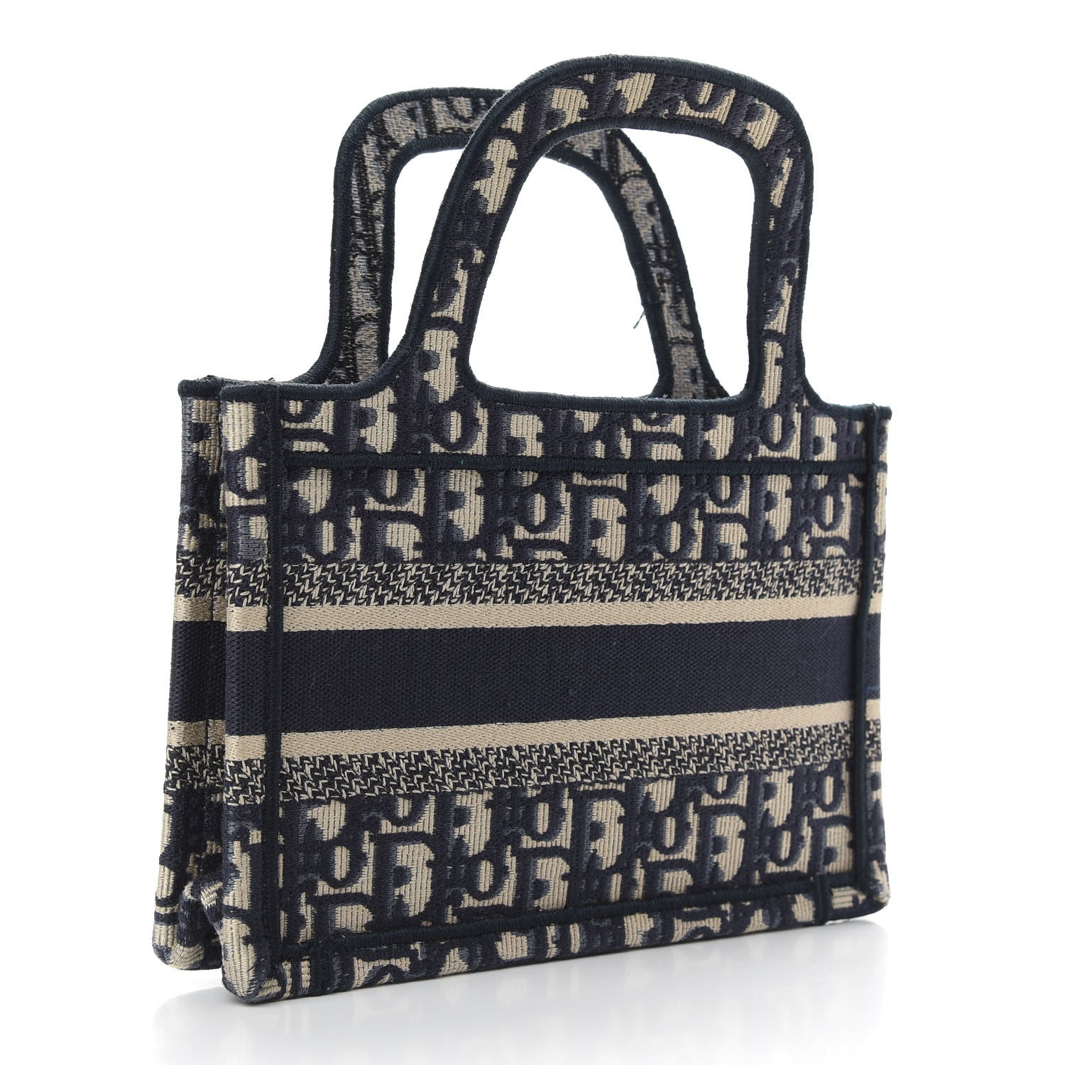 Christian Dior Oblique Mini Book Tote Blue Multicolor 3 of 9