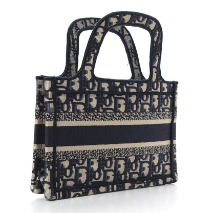 Christian Dior Oblique Mini Book Tote Blue Multicolor 3 of 9