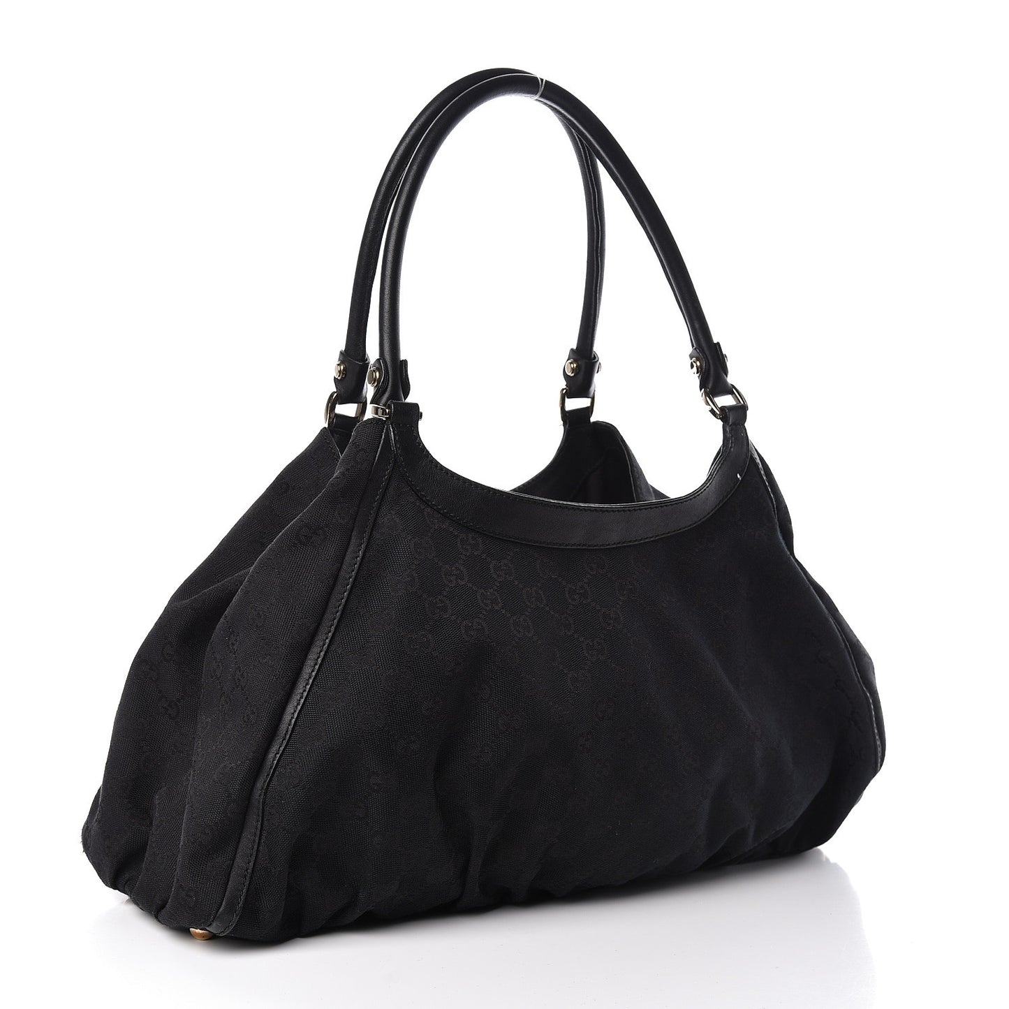 Monogram D Gold Large Shoulder Bag Black