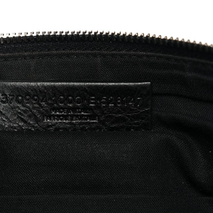 Balenciaga Agneau Giant 12 Silver Hardware Pouch Clutch Black 7 of 10