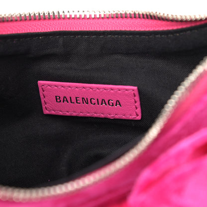 Balenciaga Crushed Velvet Le Cagole Shoulder Bag XS Orchid 6 of 11