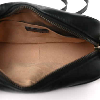 Gucci Calfskin Matelasse Mini GG Marmont Chain Shoulder Bag Black 5 of 10