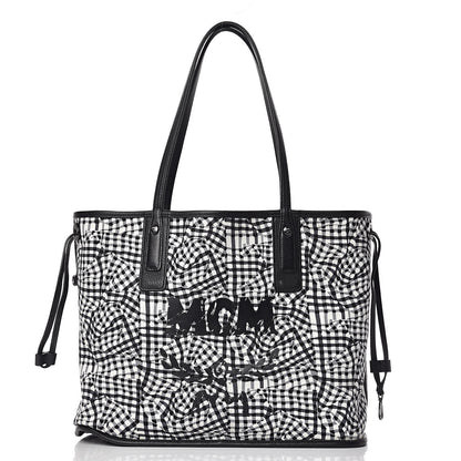 MCM Visetos Medium Liz Reversible Shopper Tote Black 5 of 16