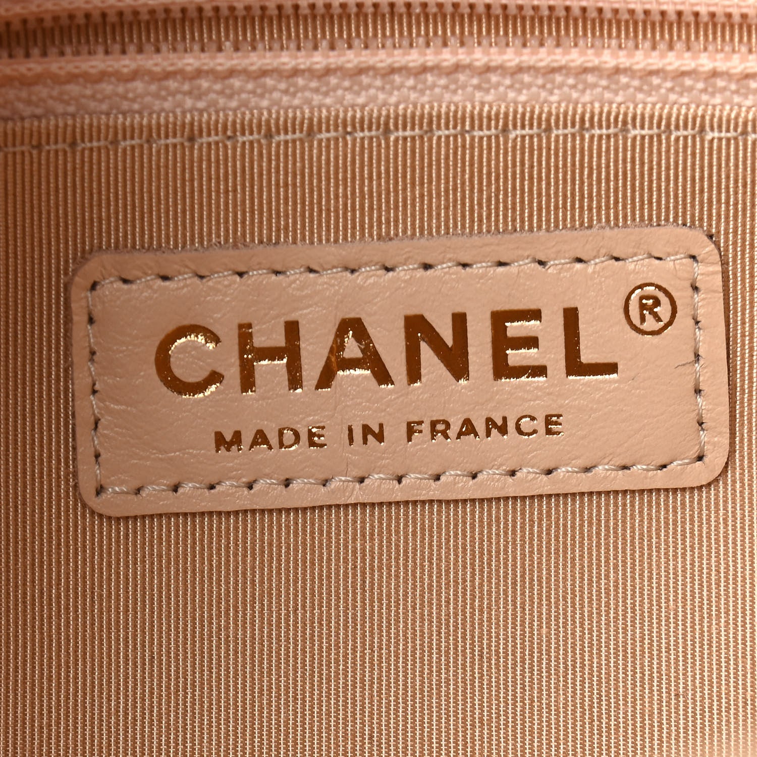 Chanel Crumpled Calfskin Medium Chain All Over Flap Beige 6 of 9