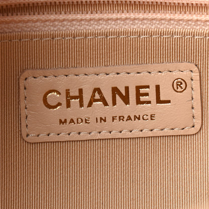 Chanel Crumpled Calfskin Medium Chain All Over Flap Beige 6 of 9