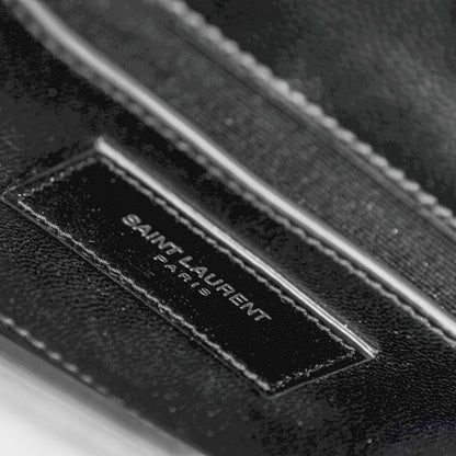 Saint Laurent Grain De Poudre Small Monogram Kate Satchel Black 6 of 6