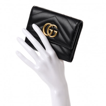 Gucci Calfskin Matelasse GG Marmont Wallet Black 2 of 7