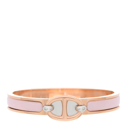Hermes Enamel Mini Clic Chaine d'Ancre Bracelet PM Rose Candeur 1 of 5
