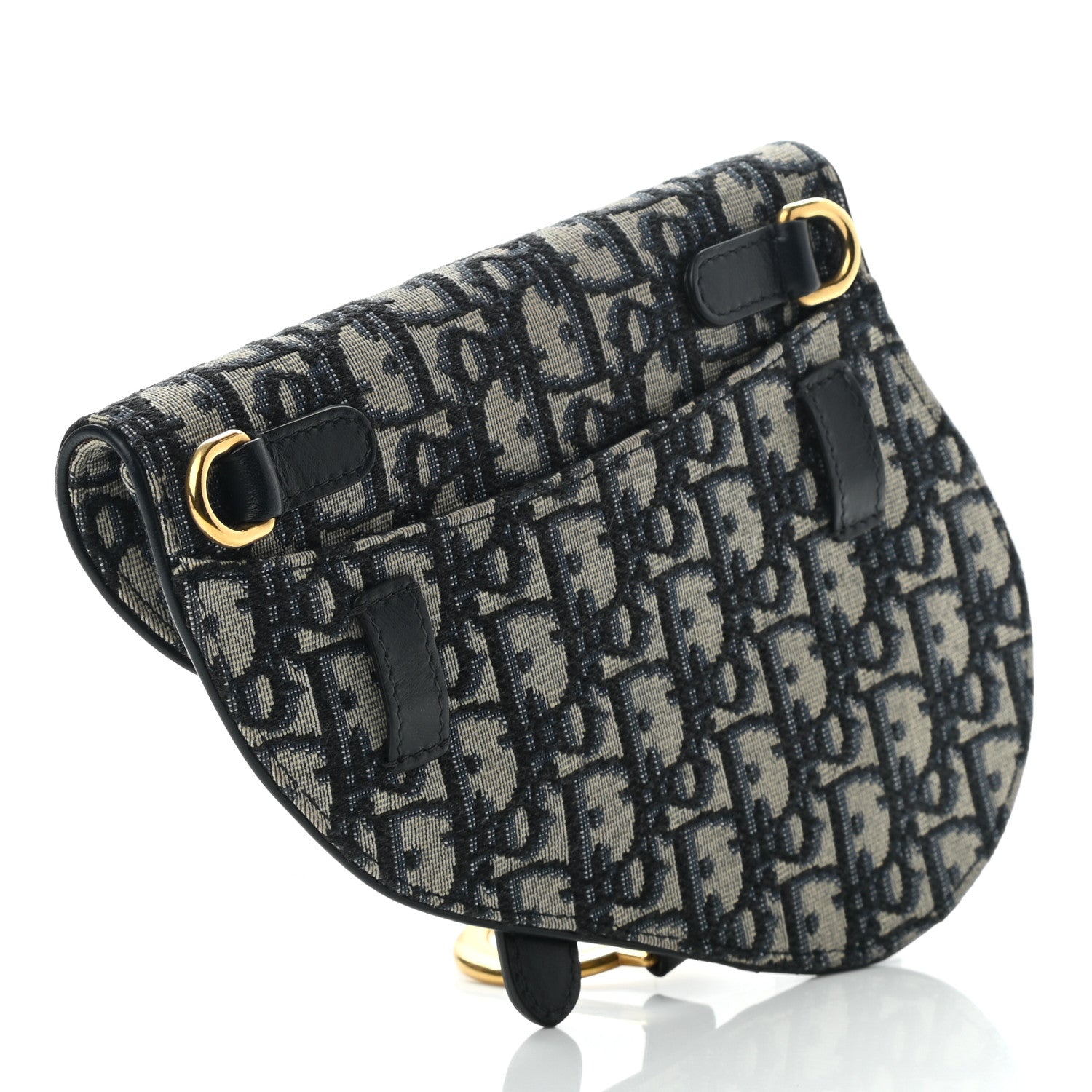 Christian Dior Oblique Saddle Belt Pouch Blue 5 of 8