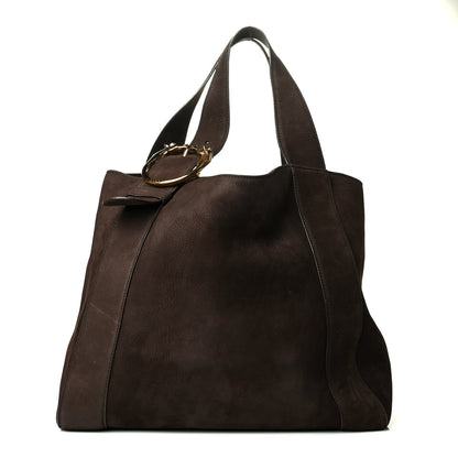 Gucci Nubuck Medium Ribot Horse Heads Hobo Brown 1 of 6
