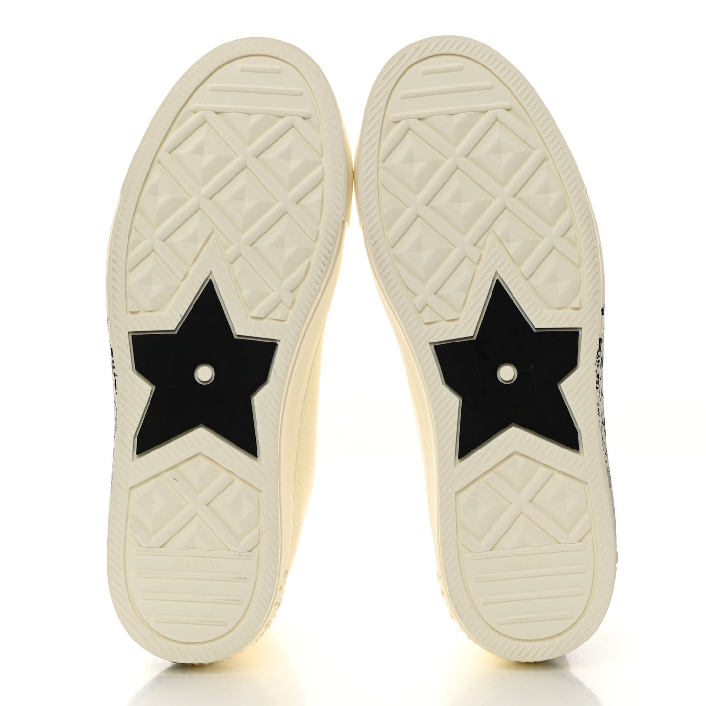 Canvas Embroidered Walk'In Dior Tiger Print High Top Sneakers 37.5 White