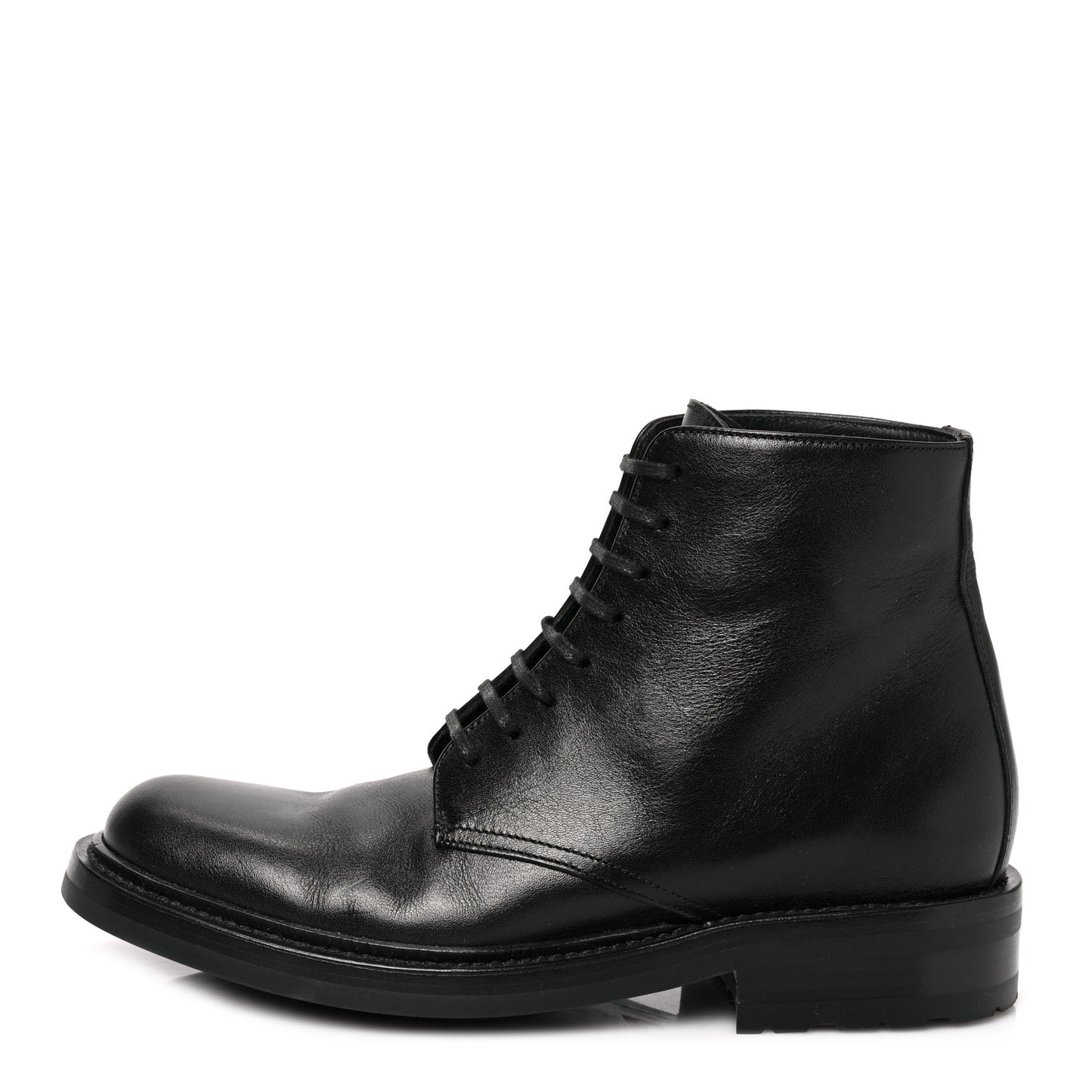 Kangaroo Calfskin Womens Army 20 Lace Up Booties 36 Black