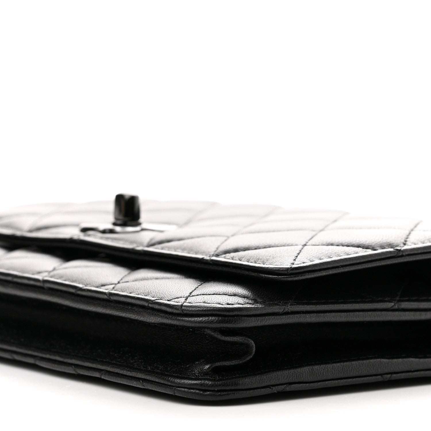 Chanel Lambskin Quilted Trendy CC Wallet On Chain WOC So Black 11 of 11