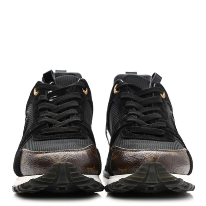 Louis Vuitton Suede Monogram Run Away Sneakers 38 Black 2 of 9