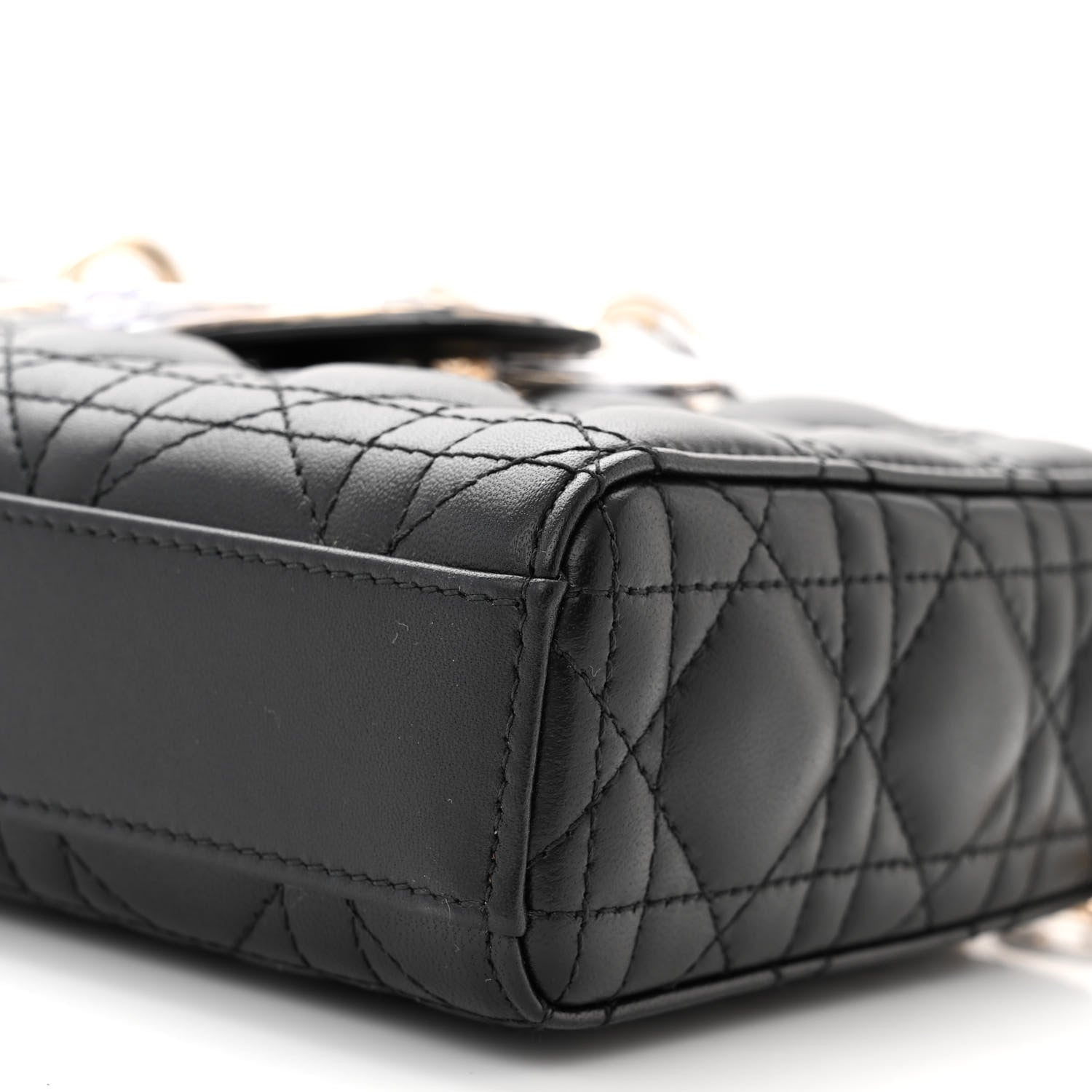 Christian Dior Lambskin Cannage Medium Lady D-Joy Black 9 of 10