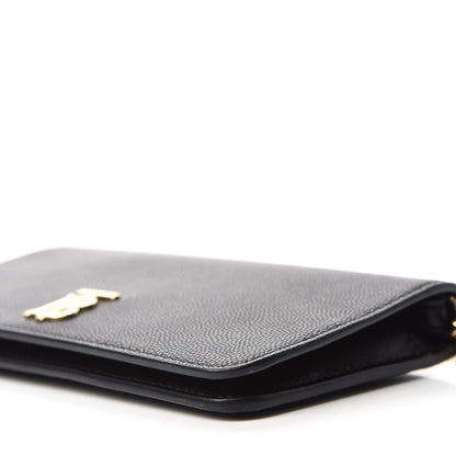 Burberry Grainy Calfskin Rowe TB Phone Wallet On Chain Black 7 of 11