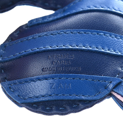Hermes Milo Lambskin Geegee Savannah Bag Charm Bleu Saphir Bleu France Mauve Sylvestre 3 of 3
