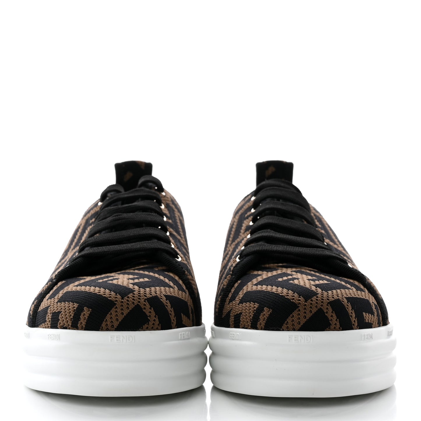 Fabric FF Micro-Perforated Rise Low Top Sneakers 39 Tobacco Black