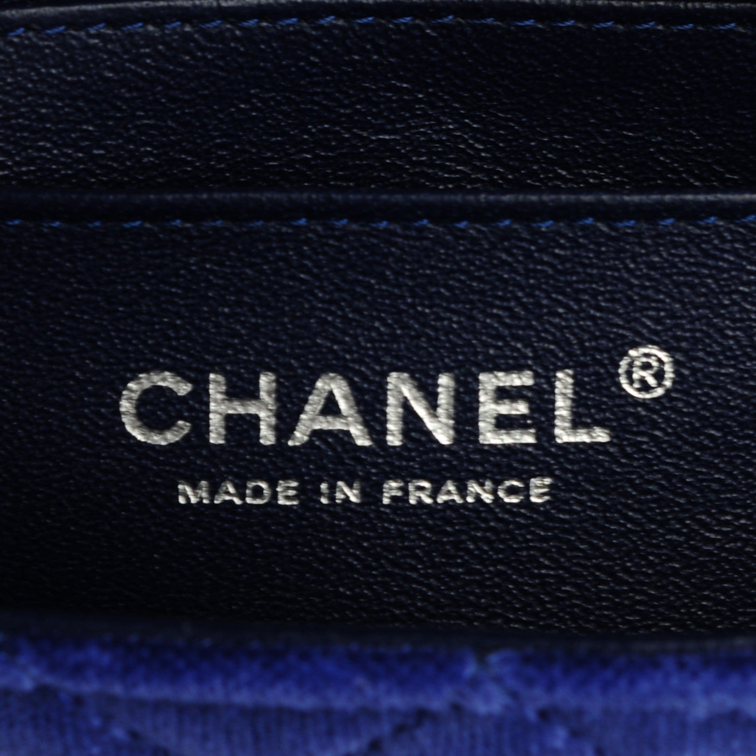 Chanel Velvet Quilted Mini Rectangular Flap Blue 7 of 8