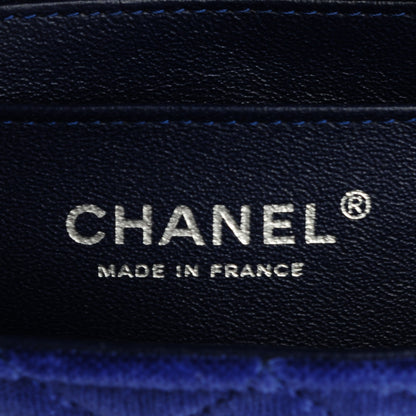 Chanel Velvet Quilted Mini Rectangular Flap Blue 7 of 8