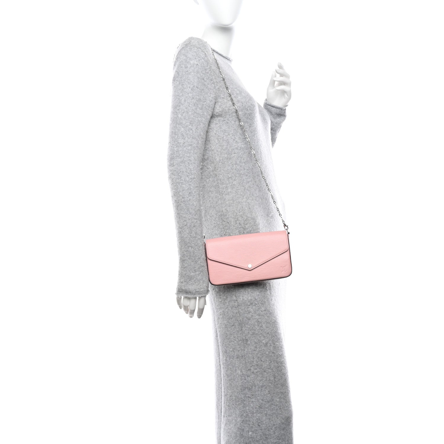 Louis Vuitton Epi Pochette Felicie Rose Ballerine 2 of 13