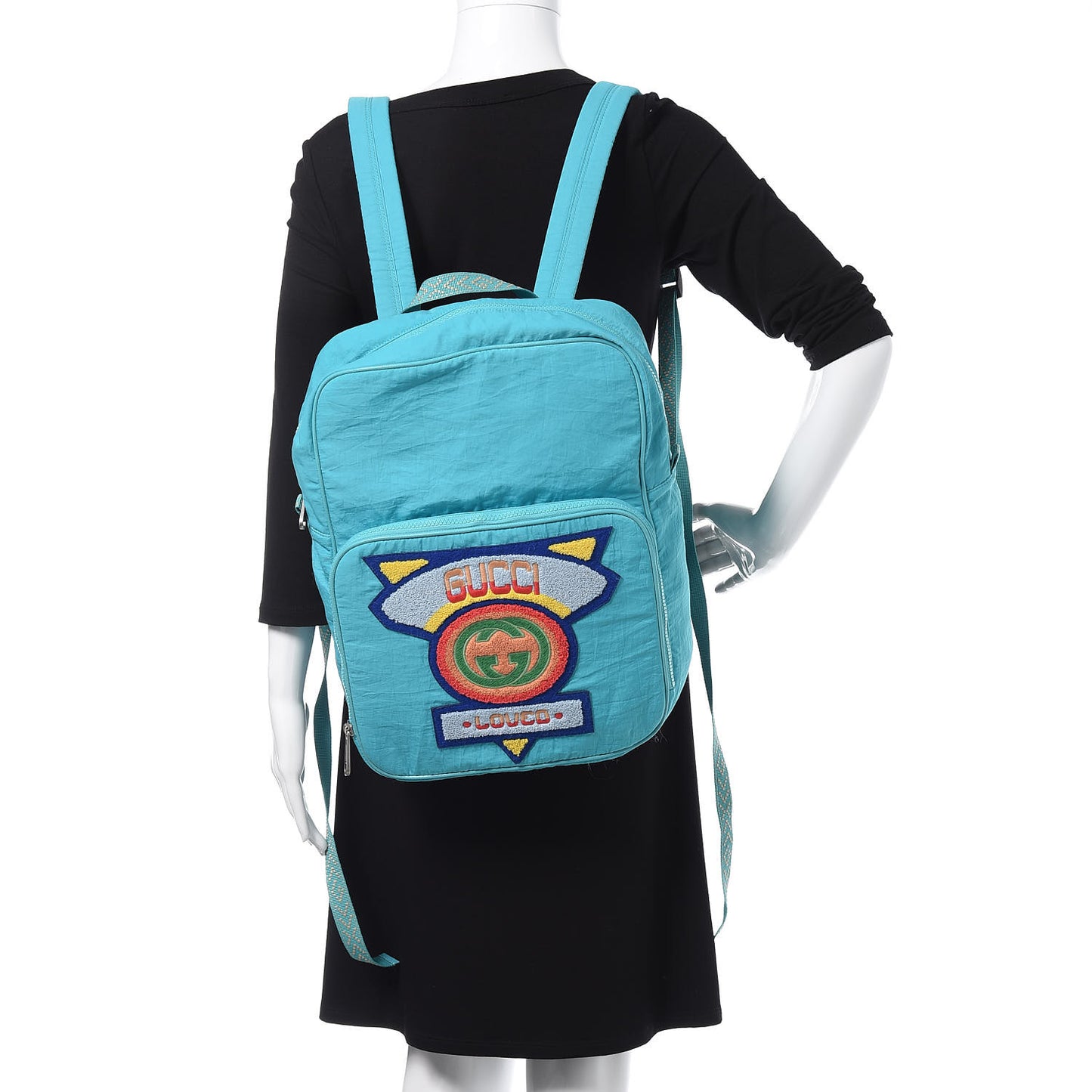 Nylon Twill 80s Logo Patch Backpack Lago