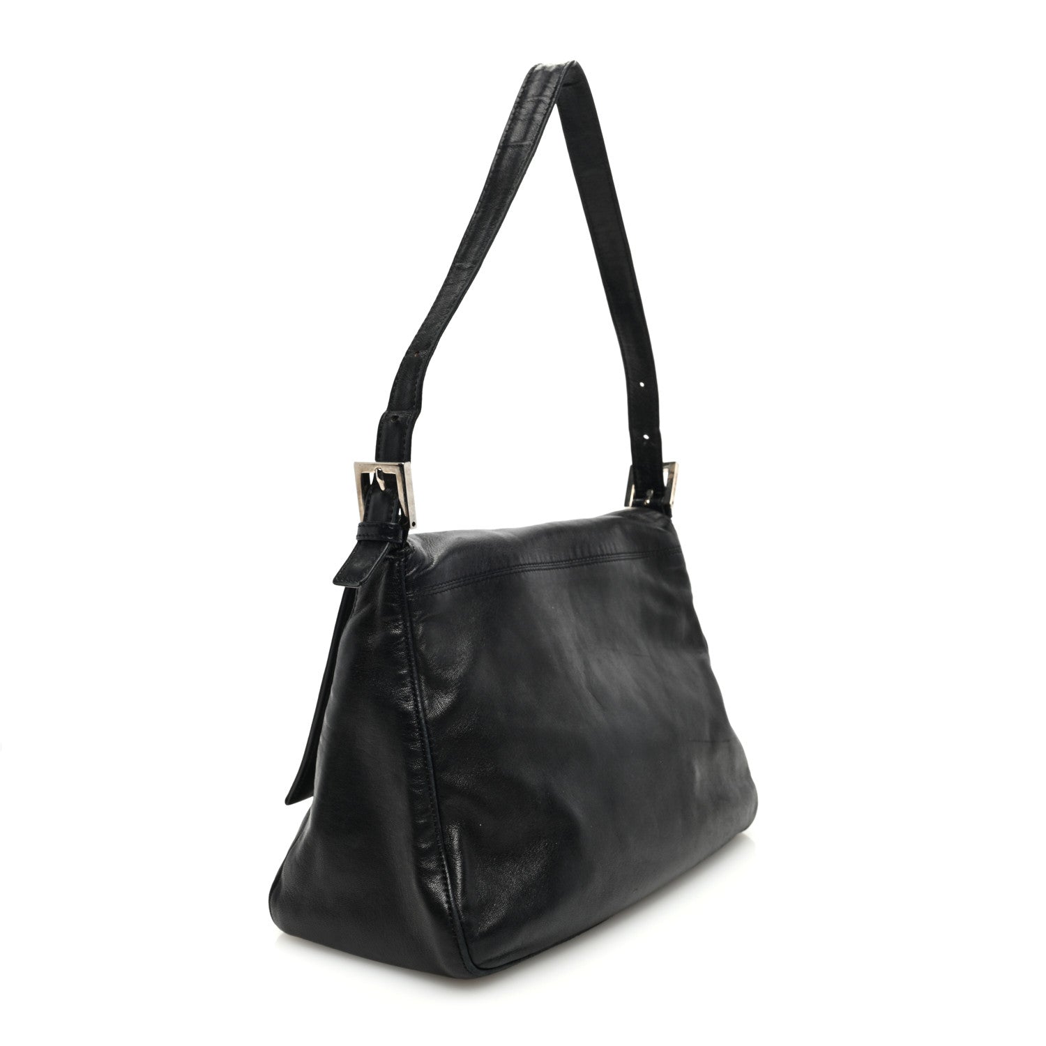 Fendi Calfskin Big Forever Mama Baguette Black 3 of 11