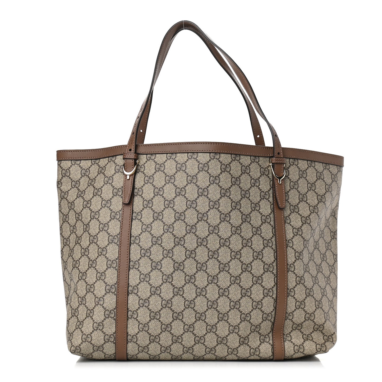 GG Supreme Monogram Medium Nice Tote Brown