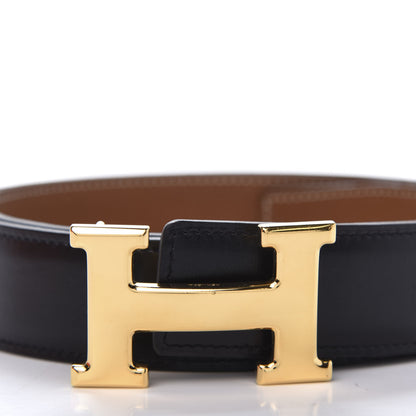 Hermes Box Togo 32mm H Belt 100 Black Gold 3 of 7