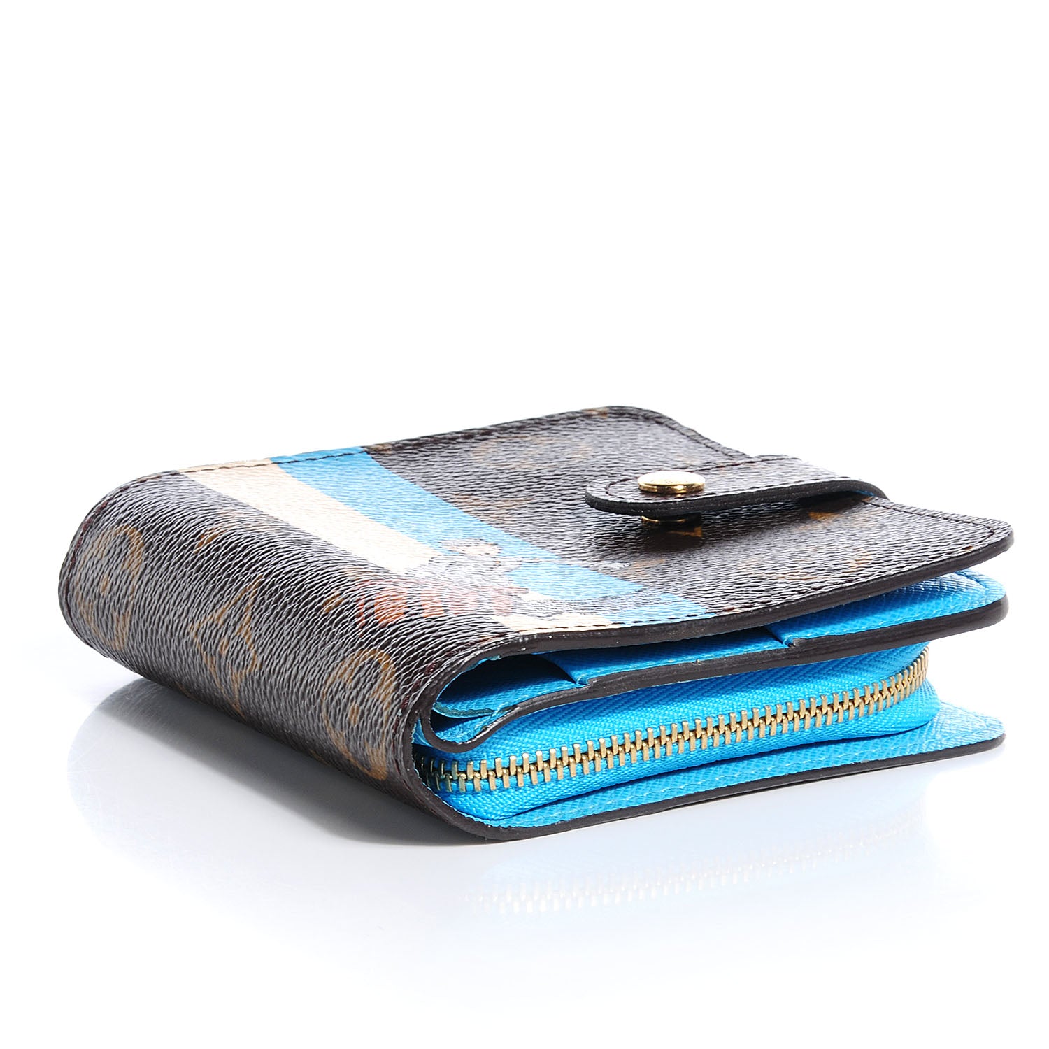 Louis Vuitton Monogram Groom Compact Zip Wallet Blue 4 of 8