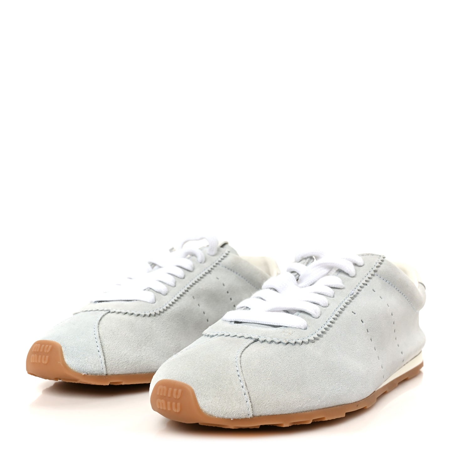 Scamosciato Womens Plume Sneakers 38.5 Light Blue
