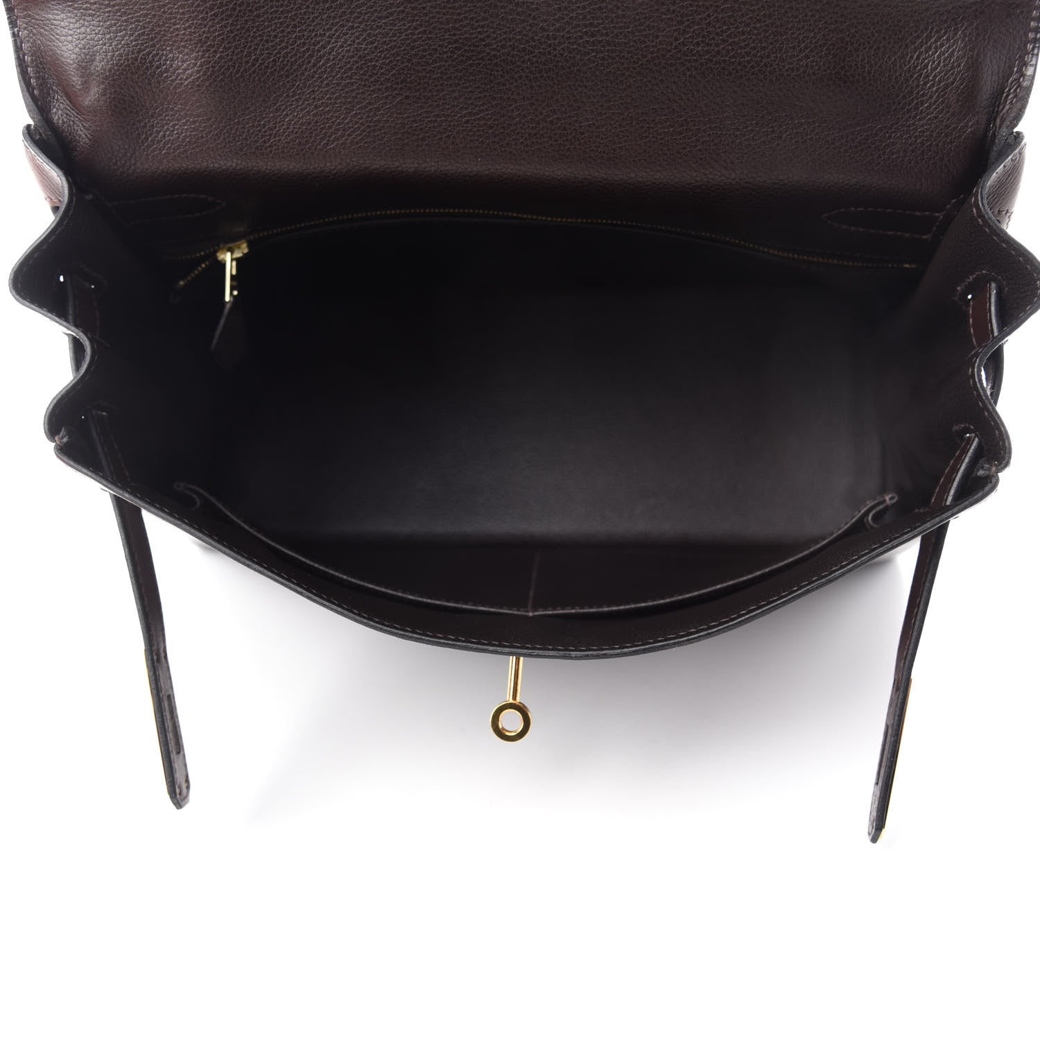 Hermes Evergrain Kelly Retourne 32 Chocolate 5 of 16