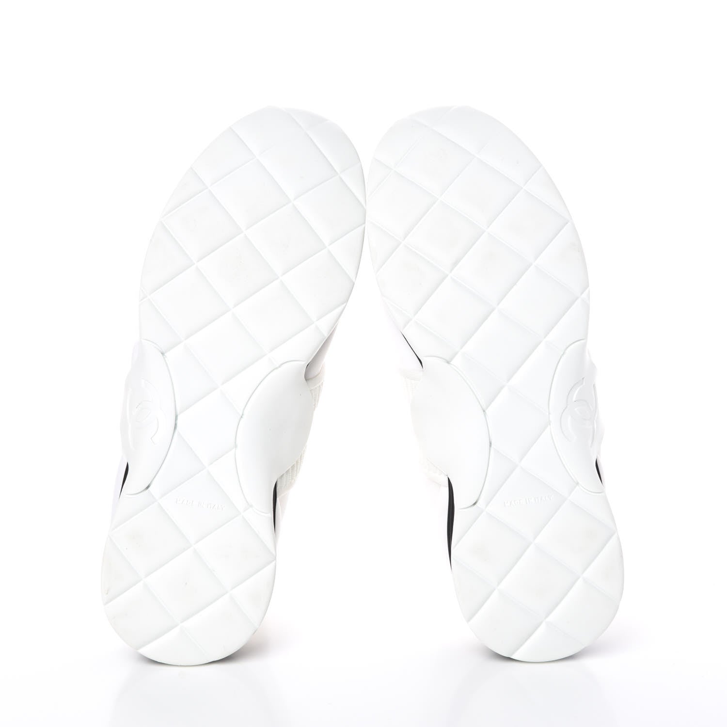 Chanel Stretch Fabric CC Sneakers 38 White 5 of 7