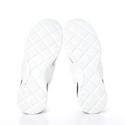 Chanel Stretch Fabric CC Sneakers 38 White 5 of 7