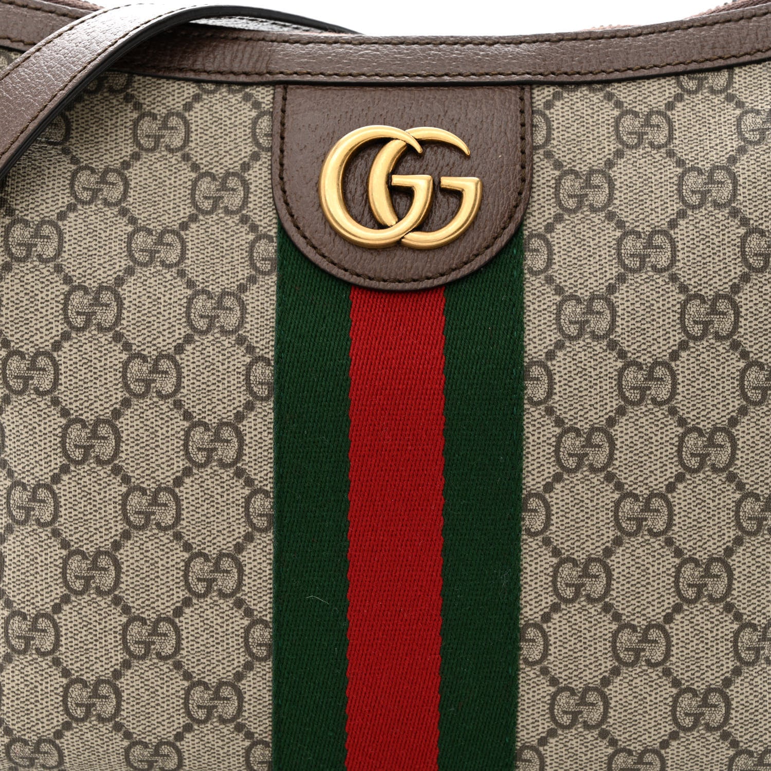 Gucci GG Supreme Monogram Web Small Ophidia Half Moon Hobo Brown 8 of 10