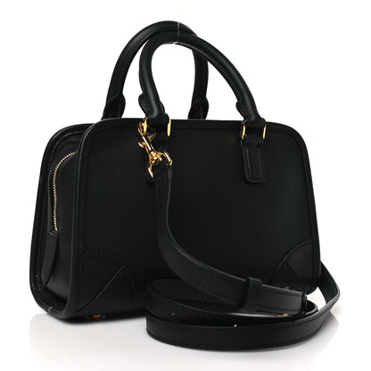 MCM Calfskin Mini Aren Boston Bag Black 3 of 11
