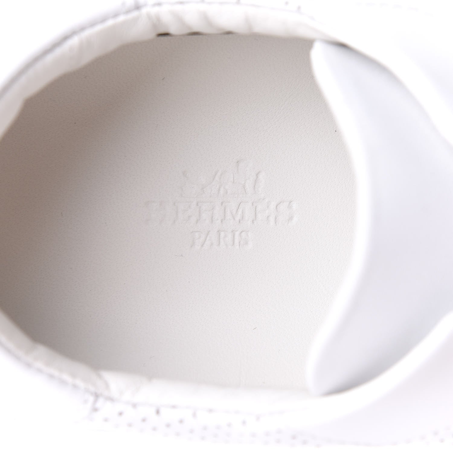 Hermes Calfskin Perforated Day Sneakers 38 White 10 of 13