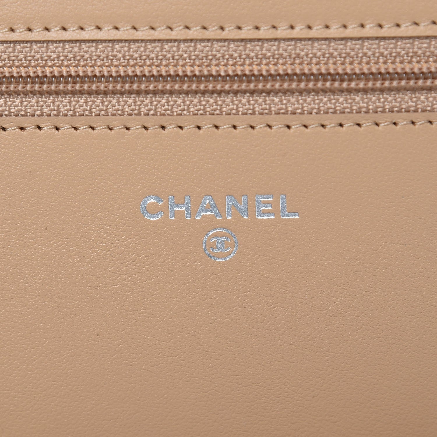 Chanel Caviar Quilted Boy Wallet On Chain WOC Beige 6 of 13