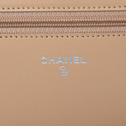 Chanel Caviar Quilted Boy Wallet On Chain WOC Beige 6 of 13