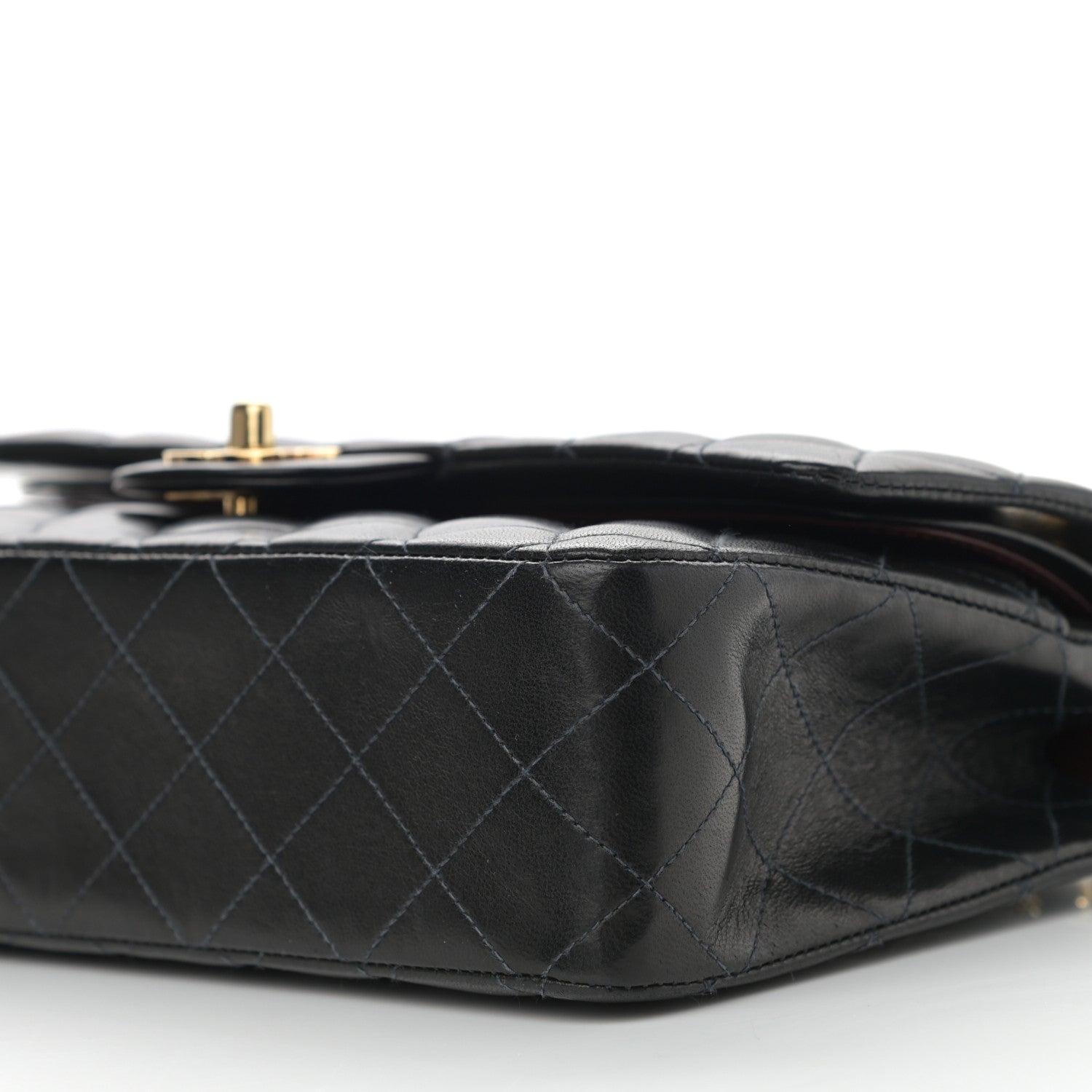 Chanel Lambskin Quilted Medium Double Flap Black 11 of 15
