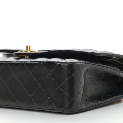 Chanel Lambskin Quilted Medium Double Flap Black 11 of 15