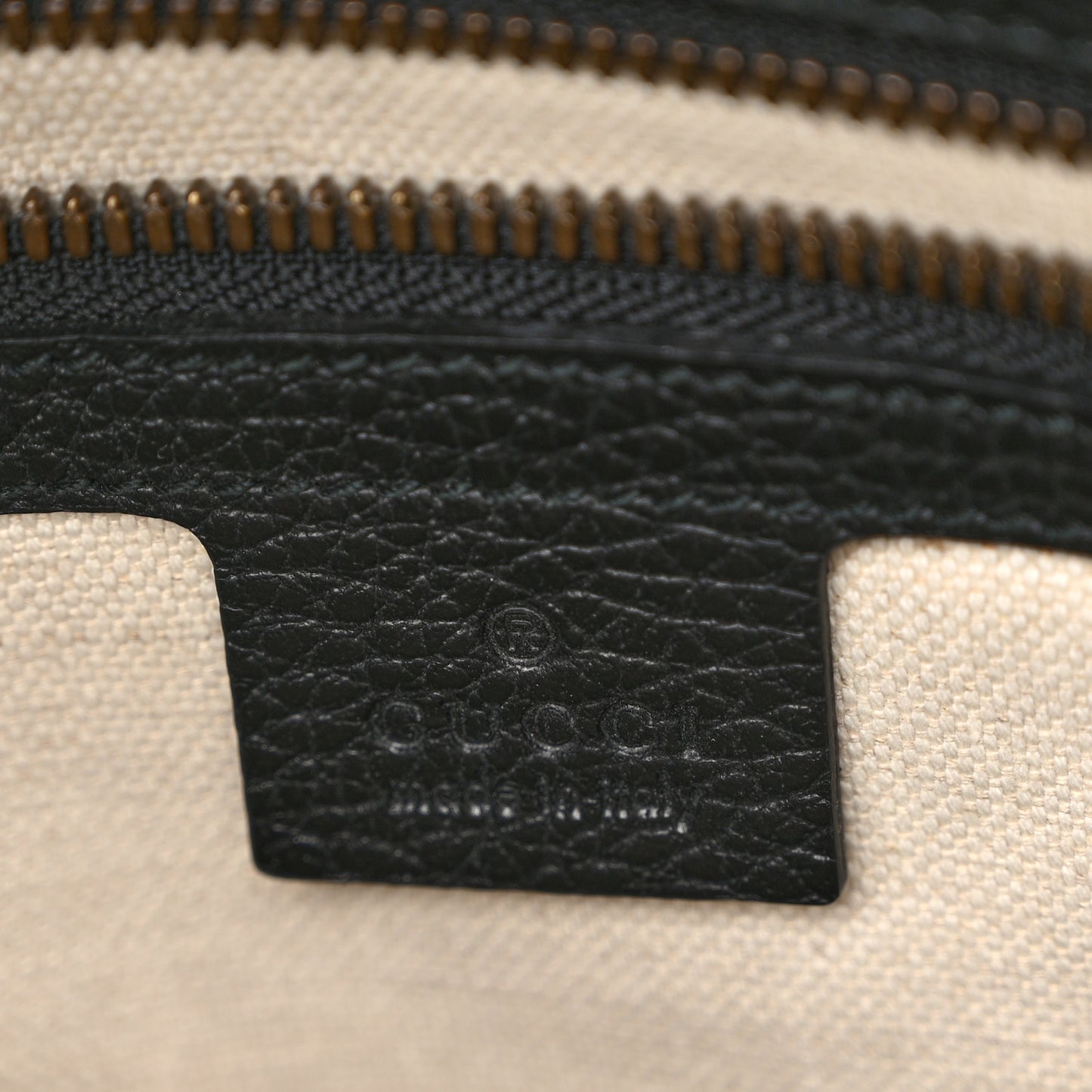 Pebbled Calfskin Logo Messenger Bag Black