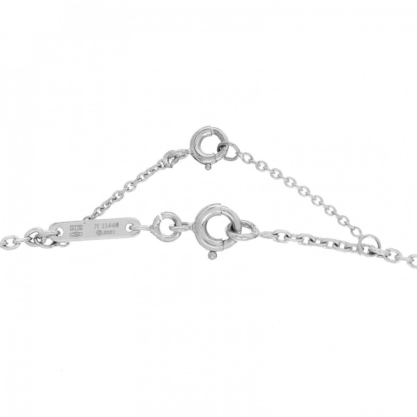 18K White Gold Medium Hearts and Symbols Necklace