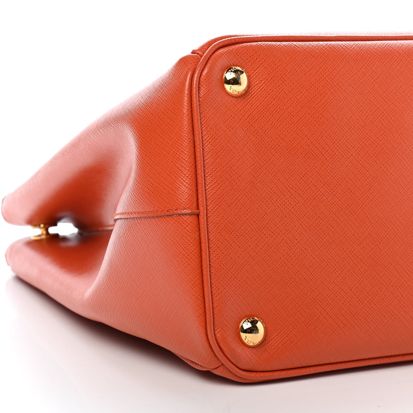 Saffiano Large Galleria Double Zip Tote Papaya
