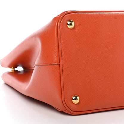 Prada Saffiano Large Galleria Double Zip Tote Papaya 8 of 10