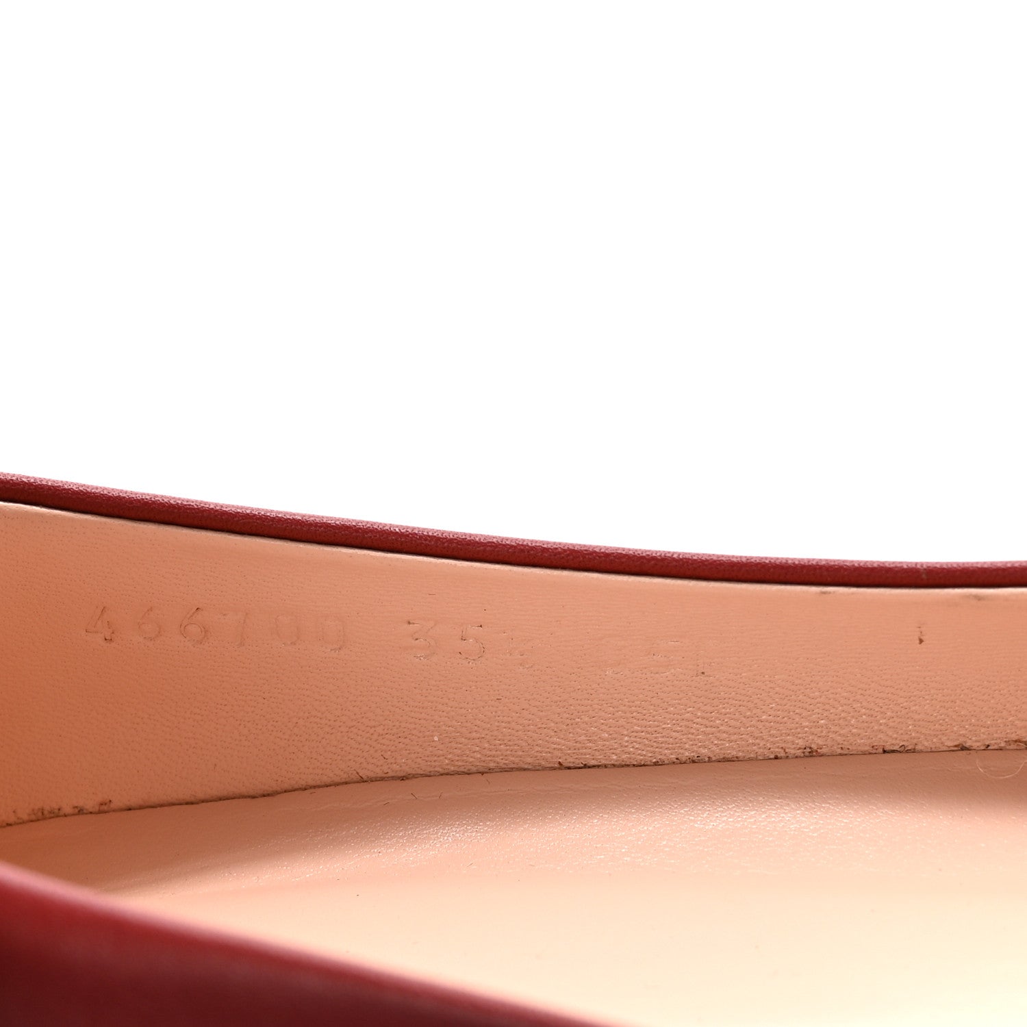Gucci Calfskin Horsebit Ballerina Flats 35.5 Red 9 of 9