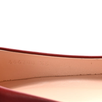 Gucci Calfskin Horsebit Ballerina Flats 35.5 Red 9 of 9