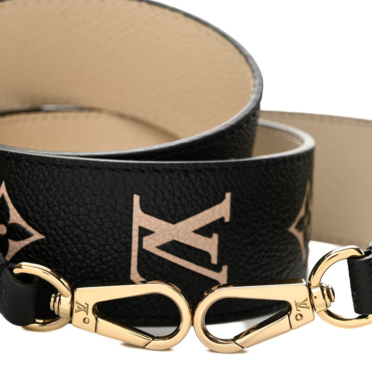 Empreinte Monogram Bandouliere Shoulder Strap Black Beige