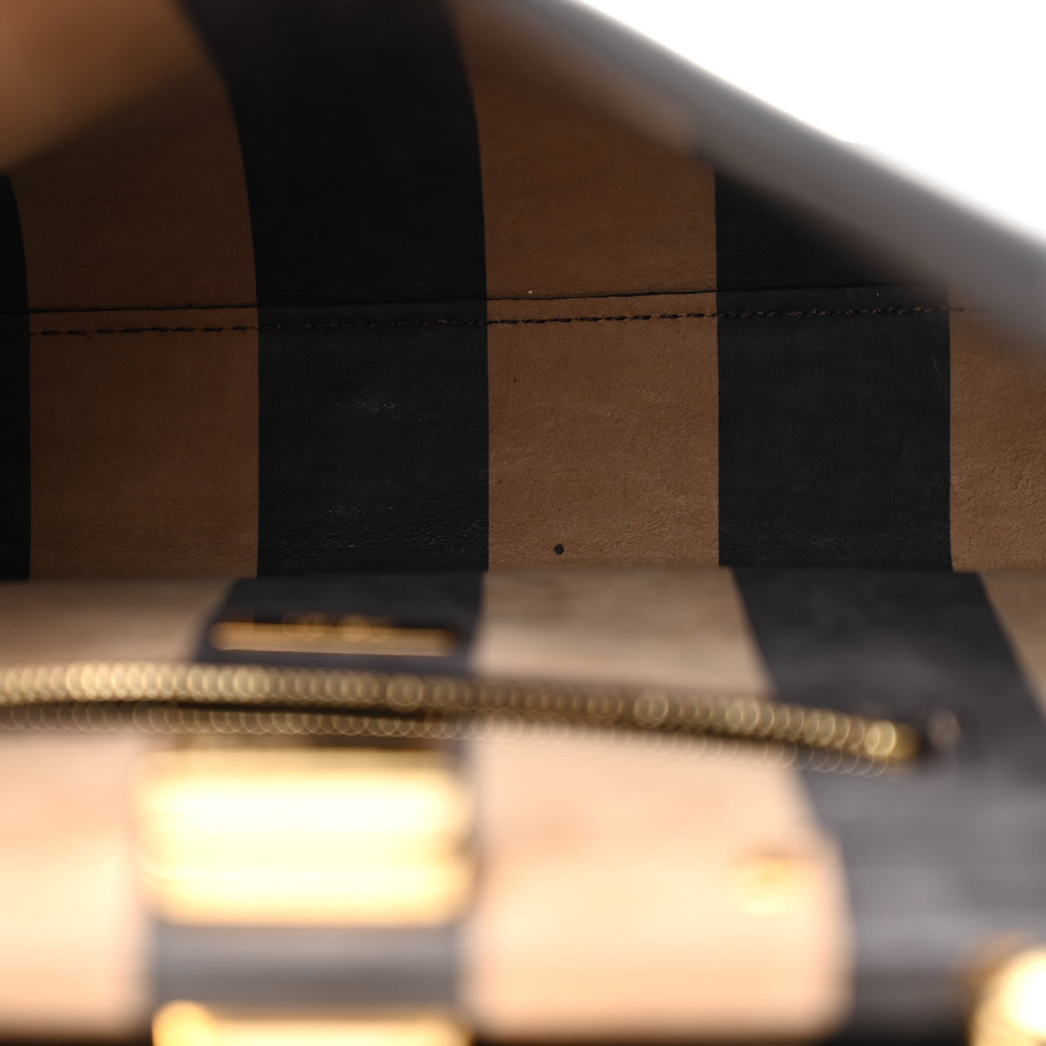 Fendi Vitello Seta Nabuk Pequin Mini Peekaboo Iconic Satchel Ebano Tobacco Moro 6 of 14