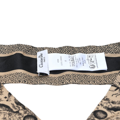 Christian Dior Silk Toile de Jouy Soleil Mitzah Scarf Beige 3 of 4